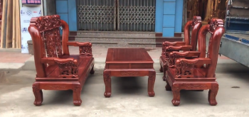 Bộ bàn ghế minh quốc voi mamut 6 món tay 12 gỗ cẩm keva