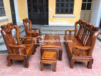 Bộ Minh Quốc Đào Cột 12 6 Món Gỗ Hương Vân Đỏ Nam Phi