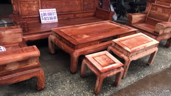 Bộ Triện Tranh 6 món chân 10 tay hộp gỗ hương đá