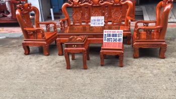 Bộ Minh Quốc Đào cột 12 gỗ hương đá hàng dầy vân chun