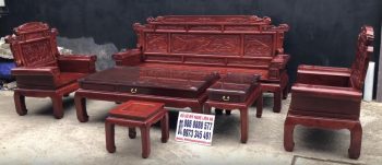 Bộ phù dung 6 món gỗ hương đá đỏ