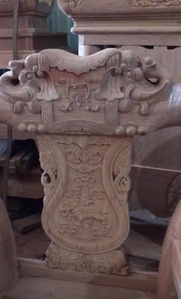 Dựng mộc bộ Minh Quốc Voi 10 món cột 14 gỗ hương đá đỏ