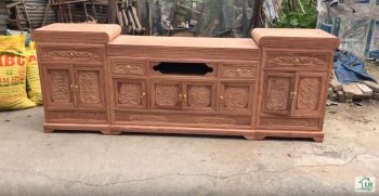 Kệ tivi mõ 3 cục gỗ hương đá nam phi