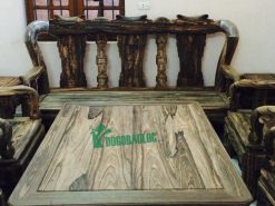 Bộ minh quốc triện 10 món cột 10 gỗ mun hoa