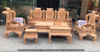 HÀNG VÍP Bộ bàn ghế TẦN CONG GỖ GÕ CỘT 12