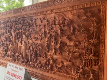 Giới thiệu buc tranh dong que go huong do 217x107x7cm dogobaoloc 4