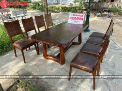 bo ban ghe an mau hien dai go huong da 8 ghe boc dem dogobaoloc 7