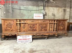 ke tivi cot nho mat phang go huong da 2m9 dogobaoloc 3