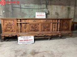 ke tivi cot nho mat phang go huong da 2m9 dogobaoloc 4