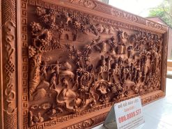 Bức Tranh Vinh Quy Bái Tổ Gỗ Hương Đỏ buc tranh vinh quy bai to go huong do dogobaoloc 2