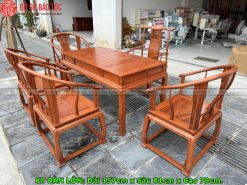 Bộ Bàn Ghế Minh Đế Mẫu 6 Ghế Gỗ Hương Đá bo ban ghe minh de mau 6 ghe go huong da dogobaoloc 5