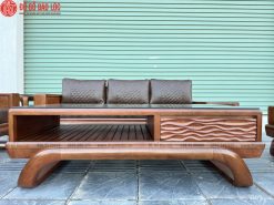 Bộ Sofa Chân Thuyền 5 Món Gỗ Hương Đá - Mẫu Ngăn Kéo Sóng bo sofa chan thuyen 5 mon go huong da mau ngan keo song dogobaoloc 4 2