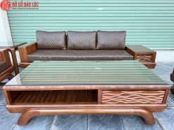 Bộ Sofa Chân Thuyền 5 Món Gỗ Hương Đá - Mẫu Ngăn Kéo Sóng bo sofa chan thuyen 5 mon go huong da mau ngan keo song dogobaoloc 5 1