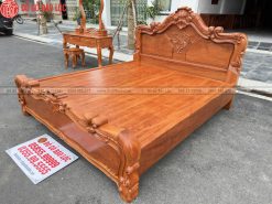 giuong ngu mau hoa la tay go huong da 1m8 x 2m dogobaoloc 4