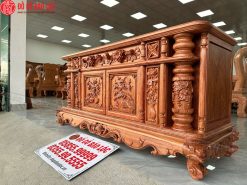 ke tivi mau cot nho con soc 1m7 go huong da hang dat dogobaoloc 5